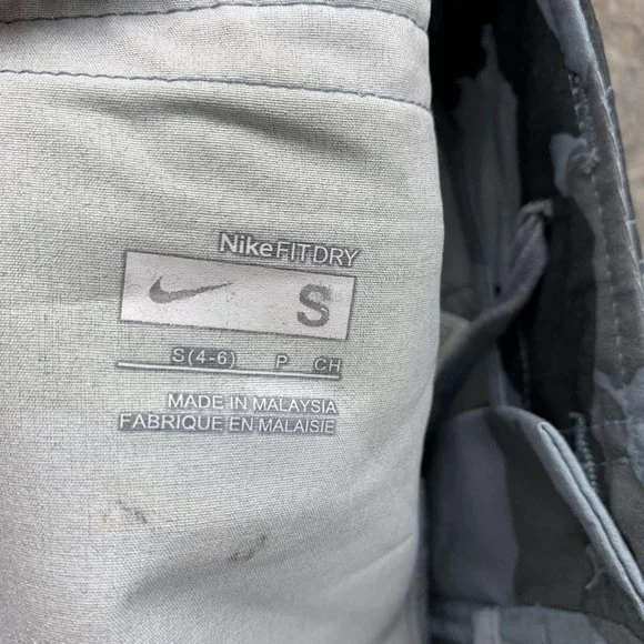 Nike Pants Women Small Ladies Camo Gray Black Pockets Cargo Outdoors Dri Fit VTG - Picture 11 of 12